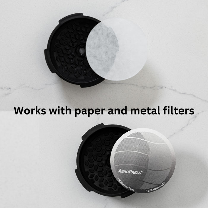 AeroPress Go Travel Coffee Maker & Flow Control Filter Cap Bundle — view 5