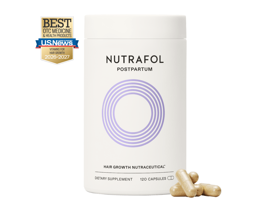 Bottle of Nutrafol Postpartum
