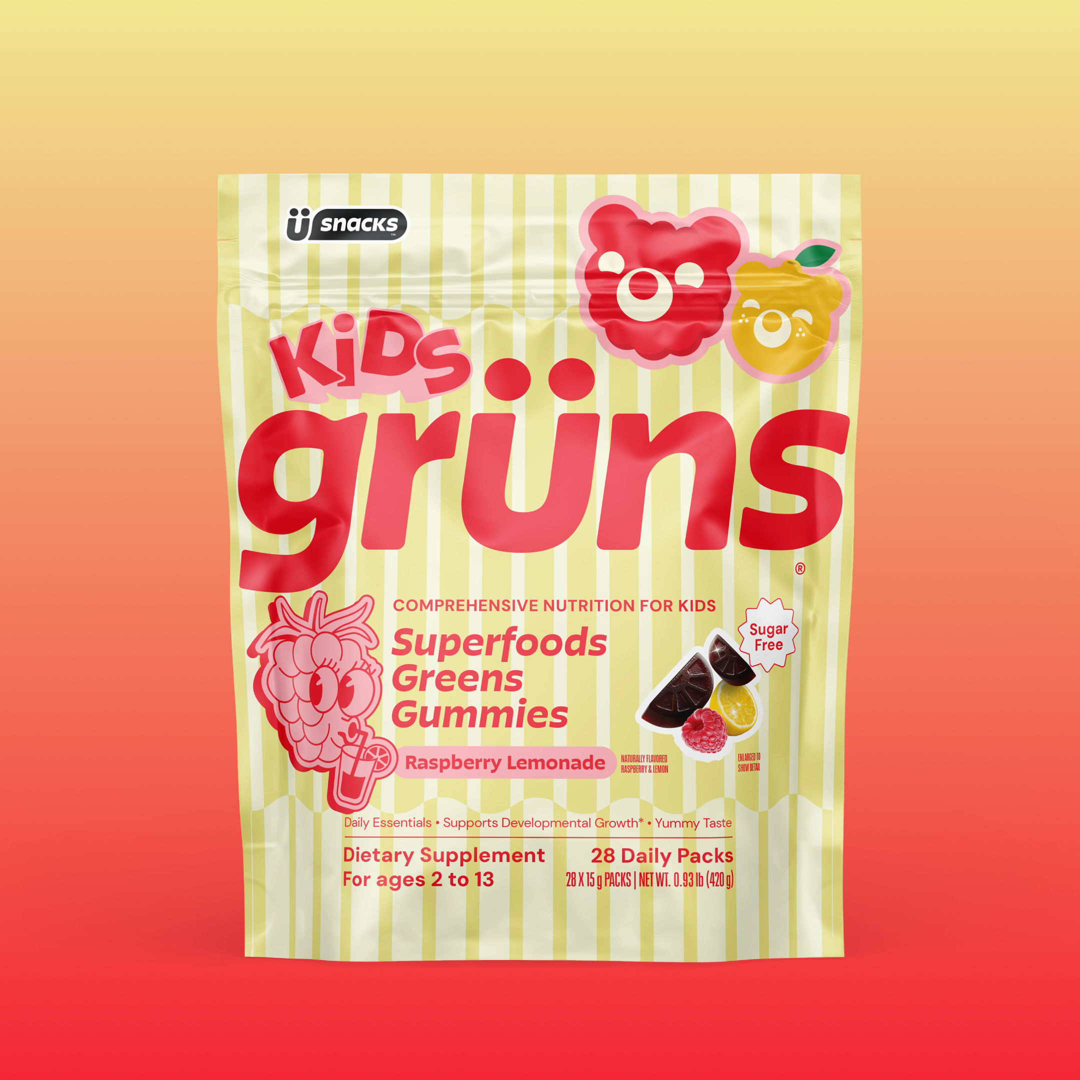 Grüns Kids Raspberry Lemonade — view 7