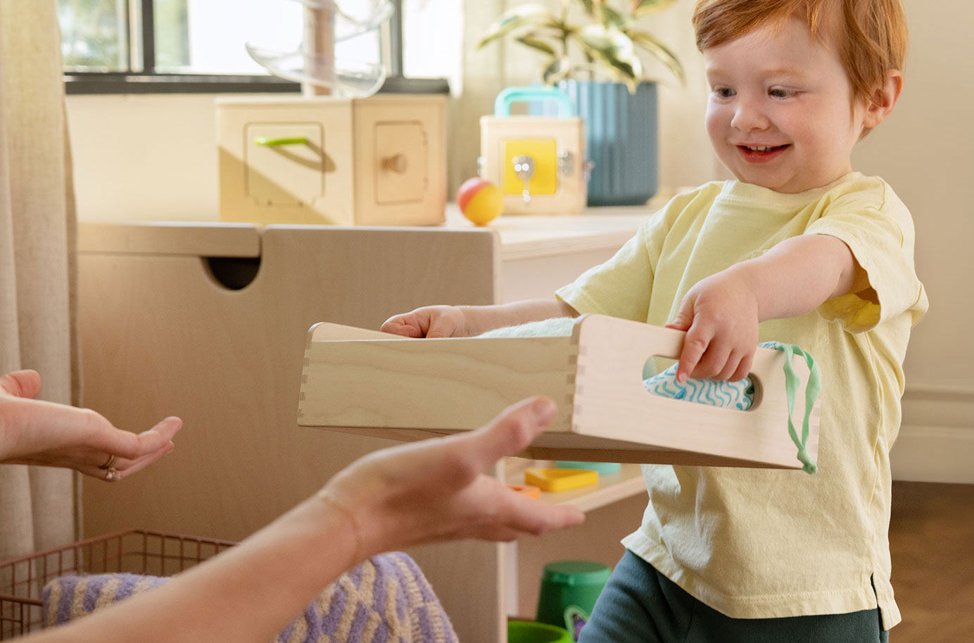 Montessori Wooden Trays & Felt Baskets — view 6