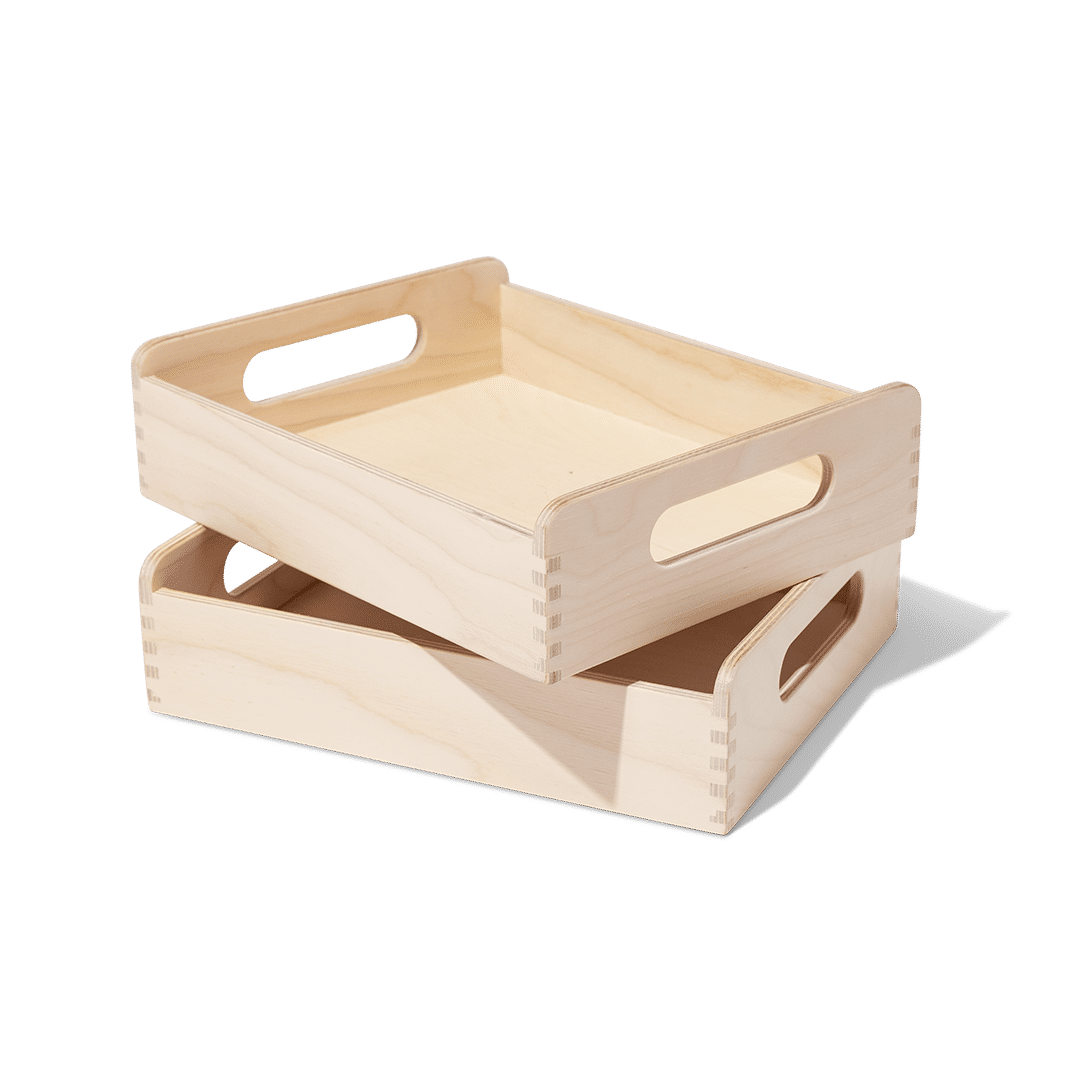 Montessori Wooden Trays & Felt Baskets — view 4