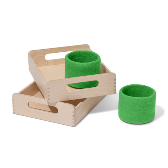 Montessori Wooden Trays & Felt Baskets — view 8
