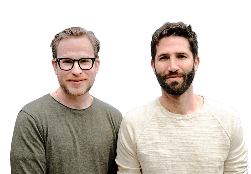 Hiya founders — two dads standing side by side