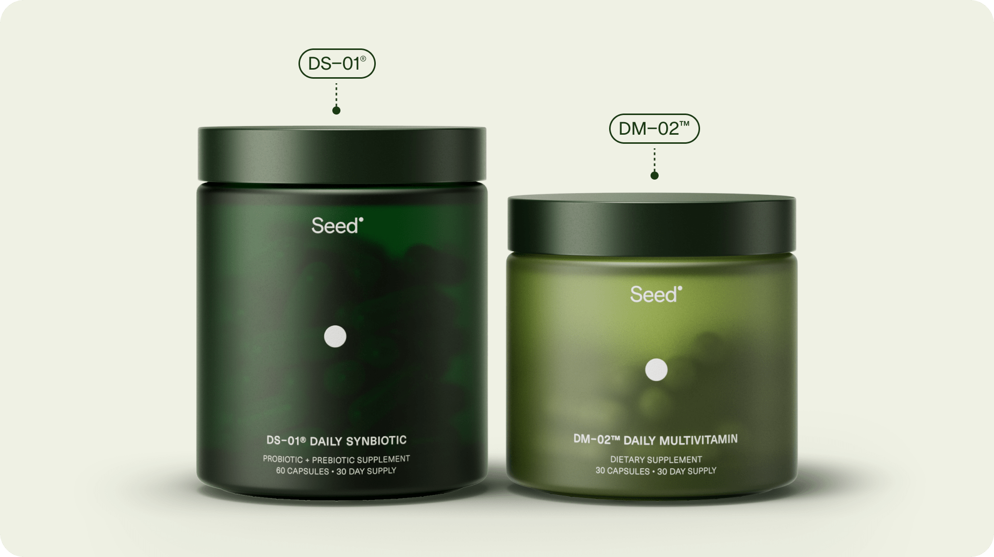 A jar of DS-10 and a jar of DM-02