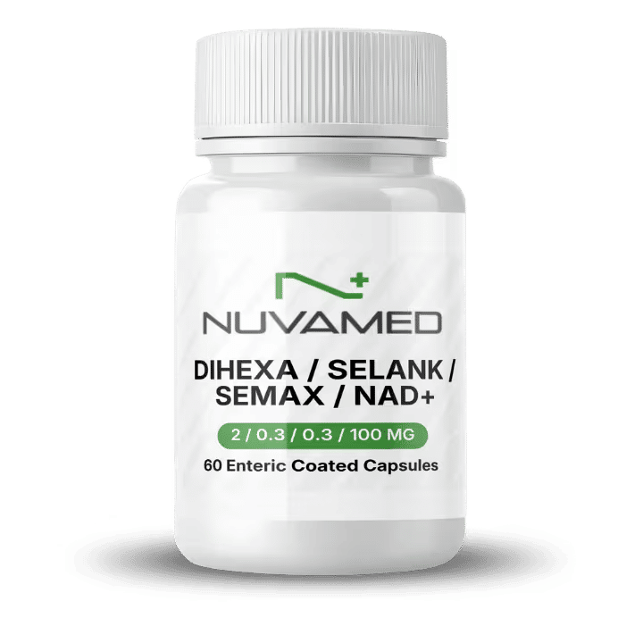 Dihexa 2mg | Selank 0.3mg | Semax 0.3mg | NAD+ 100mg (Capsules) — view 1