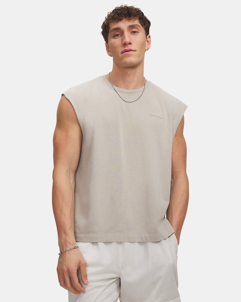 UA Icon Heavyweight Cotton Men's Tank — view 12