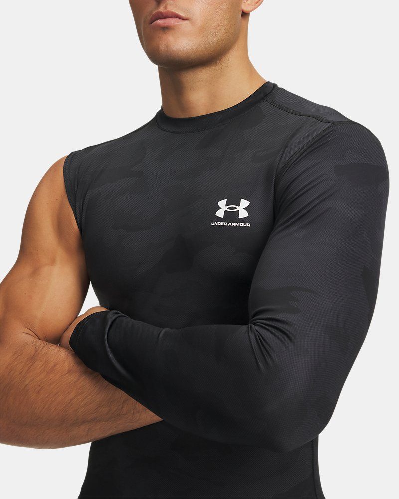 HeatGear® Asymmetrical Left Top Printed Men's Long Sleeve — view 3