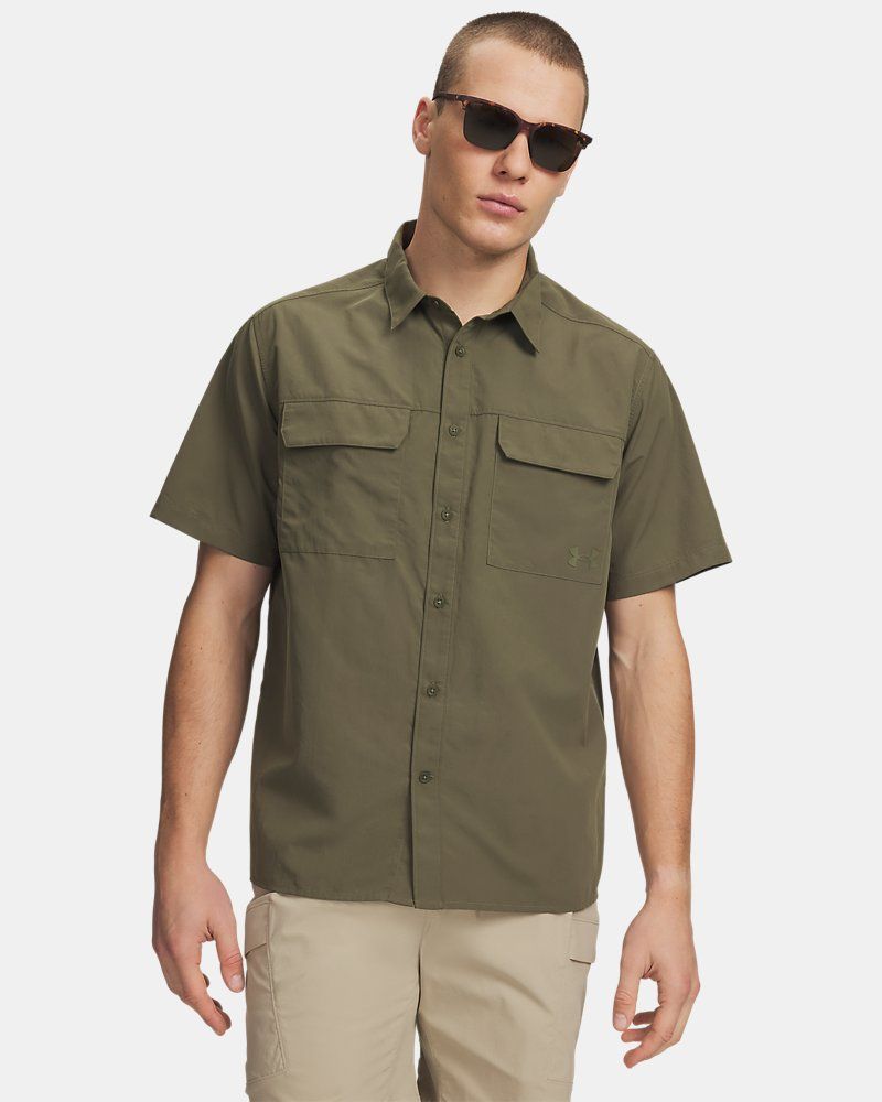 UA Explor Woven Solid Men's Short Sleeve
