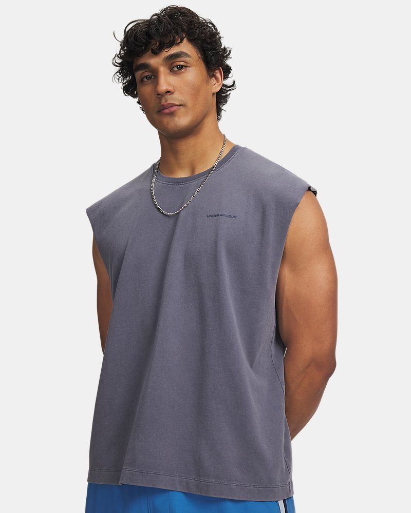 UA Icon Heavyweight Cotton Men's Tank — view 5