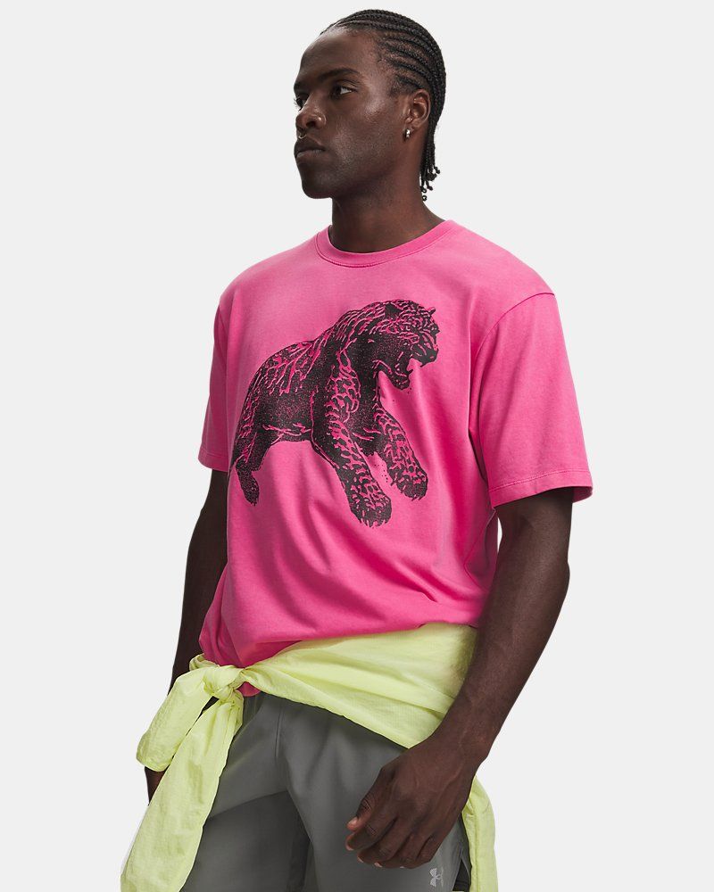 UA HB Run Heavyweight Wash Speed Men's Short Sleeve