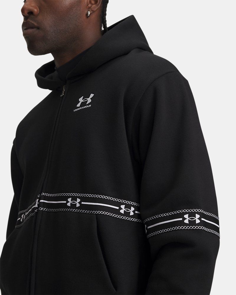 UA Icon Fleece Taped Men's Full Zip — view 4