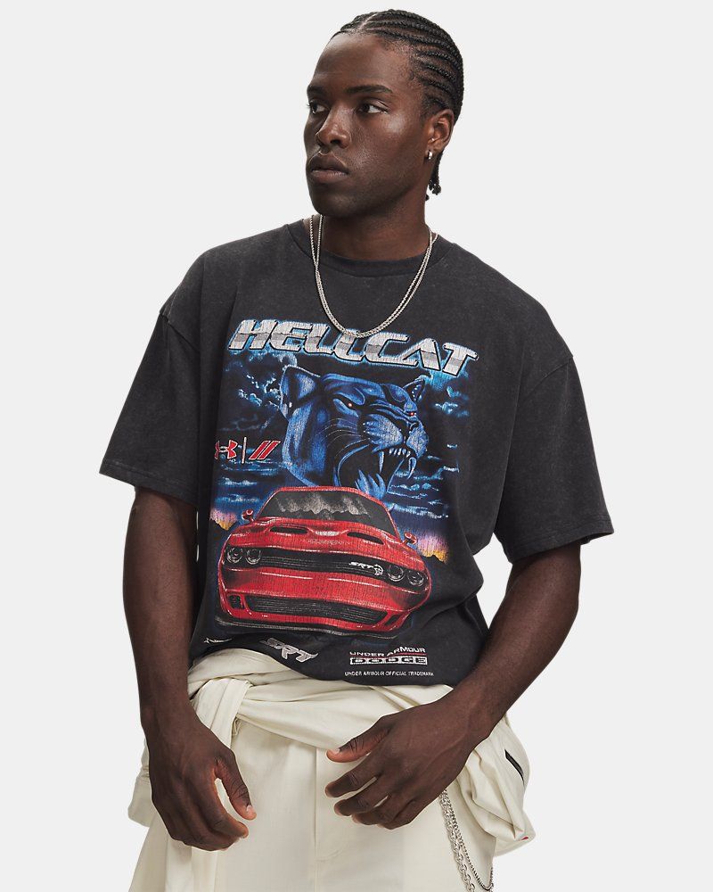 UA x Dodge Heavyweight Airbrush Cat Men's Short Sleeve