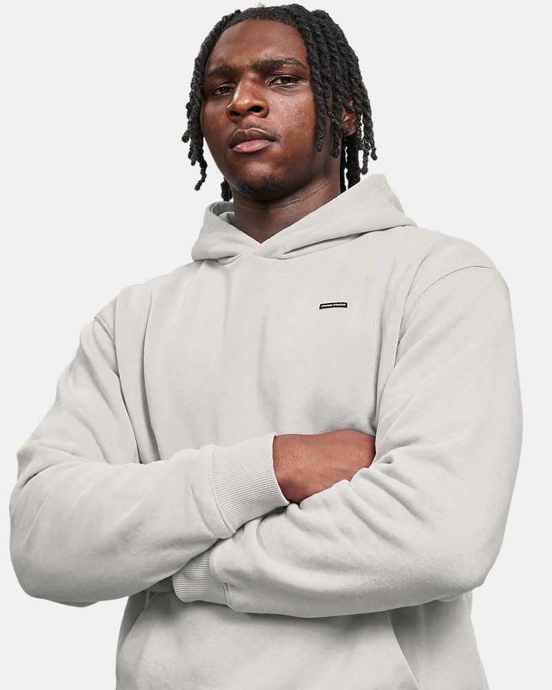 UA Icon Fleece Washed Men's Hoodie — view 3