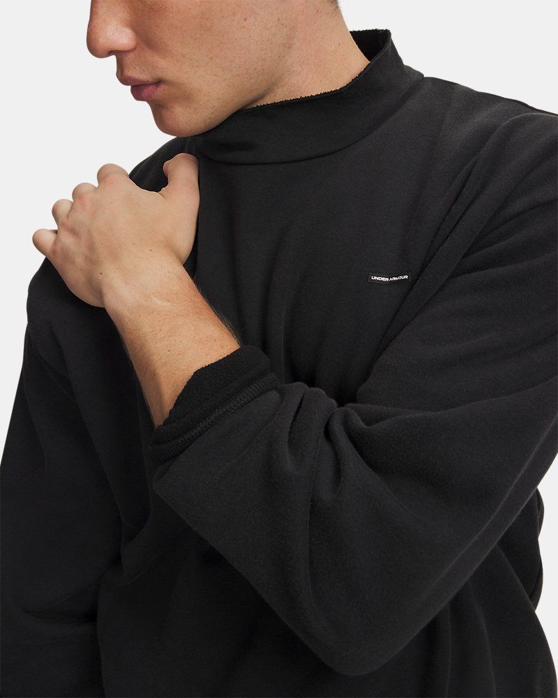 UA Icon Fleece Washed Mock Men's Long Sleeve — view 4