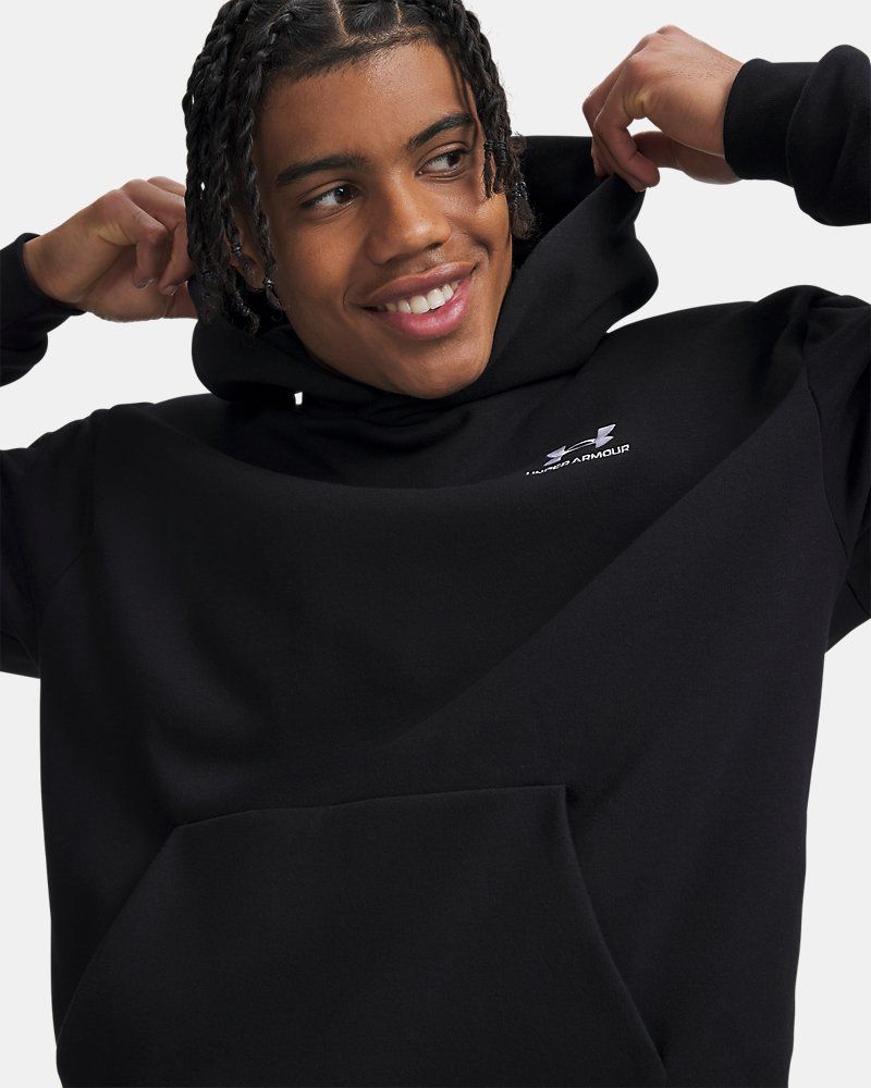 UA Icon Fleece Taped Men's Hoodie — view 3
