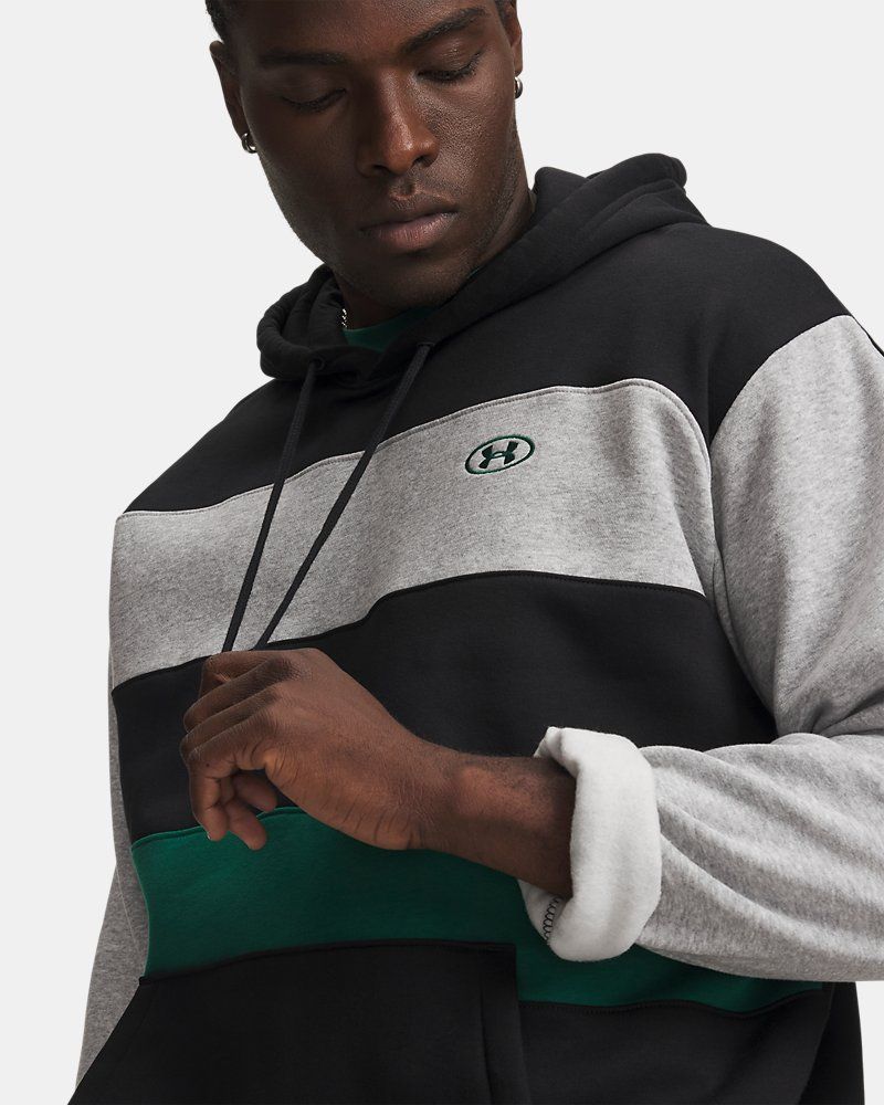 UA Rival Fleece Striped Men's Hoodie — view 3