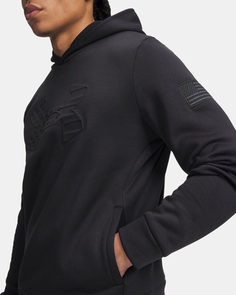 UA Freedom Armour Fleece® Emboss Men's Hoodie — view 3