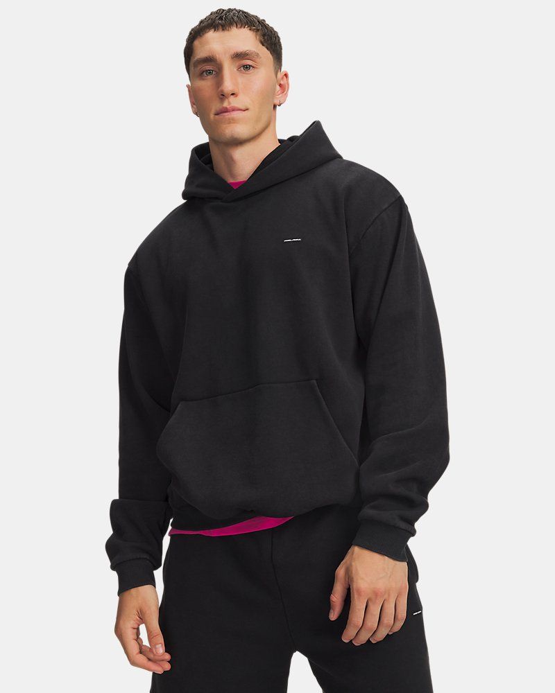 UA Icon Fleece Washed Men's Hoodie — view 9
