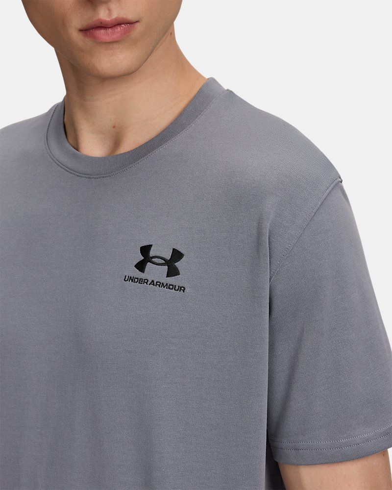 Men's UA Logo Embroidered Heavyweight Short Sleeve Men's Short Sleeve — view 17