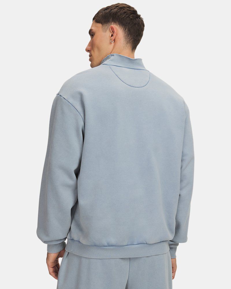 UA Icon Fleece Washed Mock Men's Long Sleeve — view 9