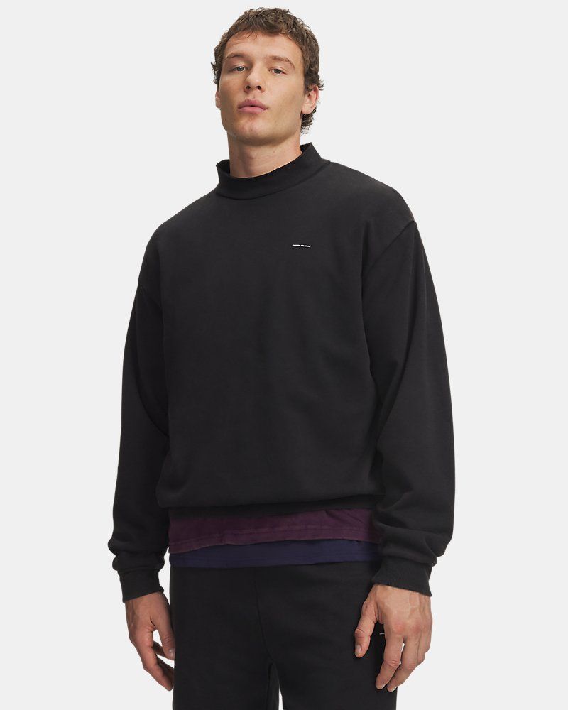 UA Icon Fleece Washed Mock Men's Long Sleeve — view 3