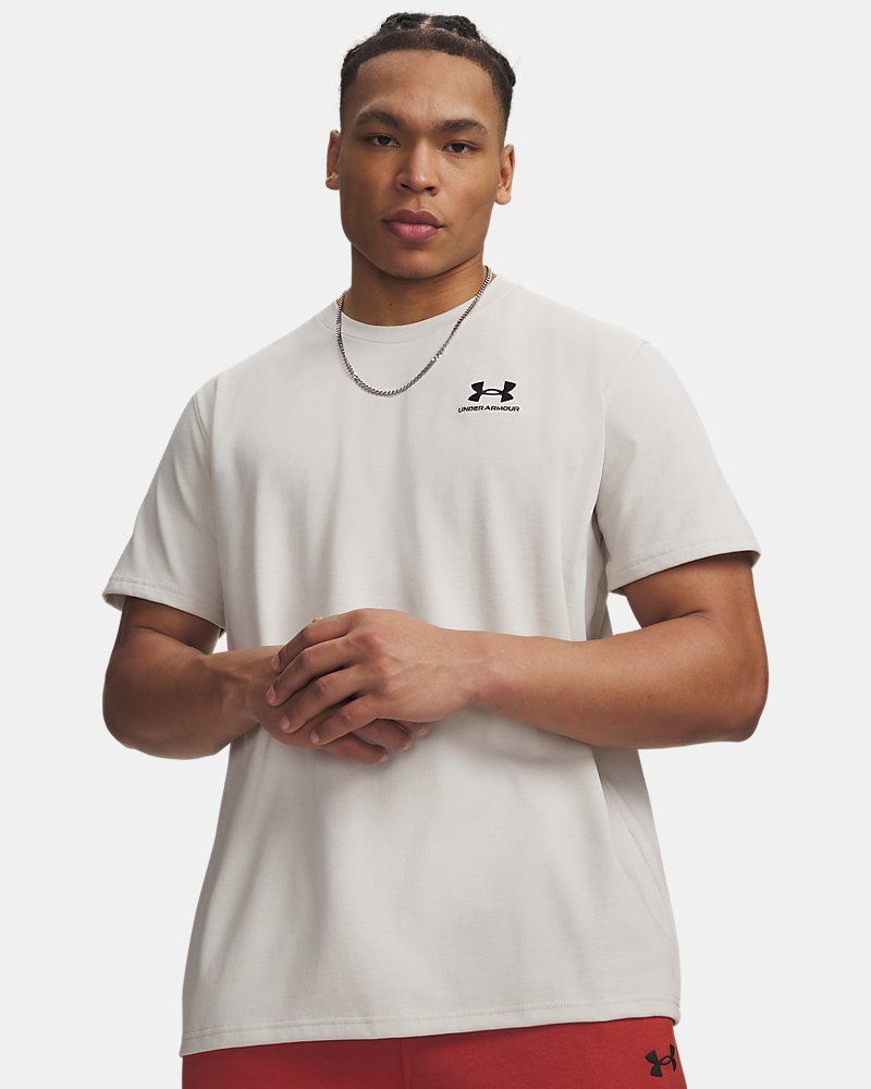 Men's UA Logo Embroidered Heavyweight Short Sleeve Men's Short Sleeve — view 9