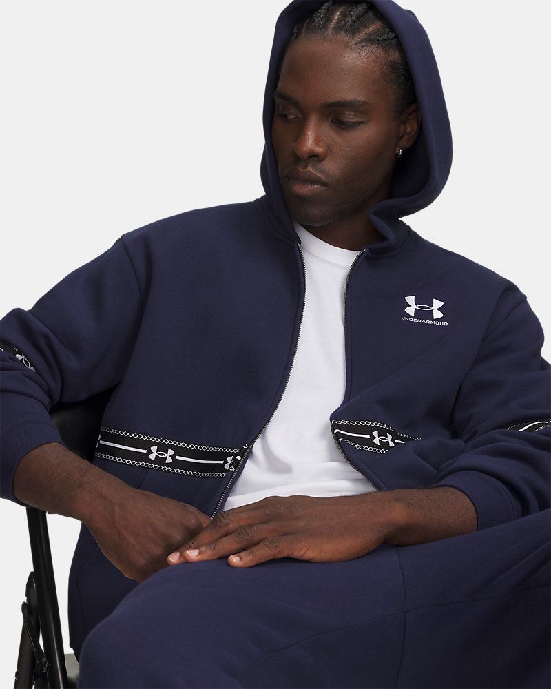 UA Icon Fleece Taped Men's Full Zip — view 10