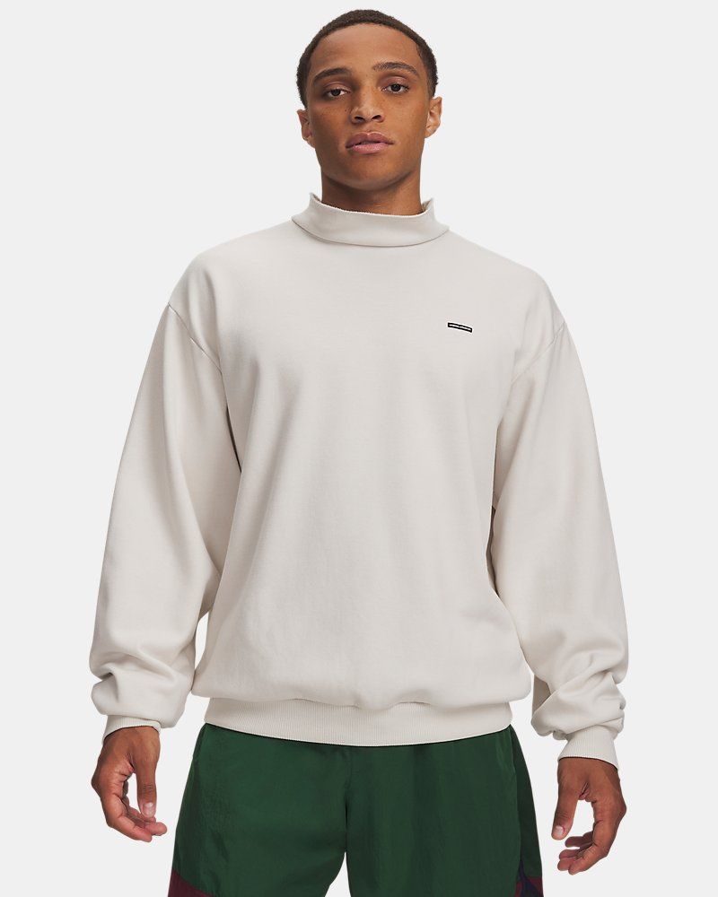 UA Icon Fleece Washed Mock Men's Long Sleeve — view 5