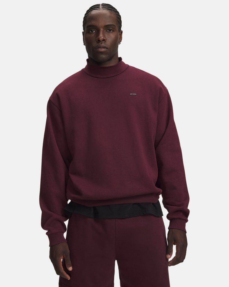 UA Icon Fleece Washed Mock Men's Long Sleeve — view 11
