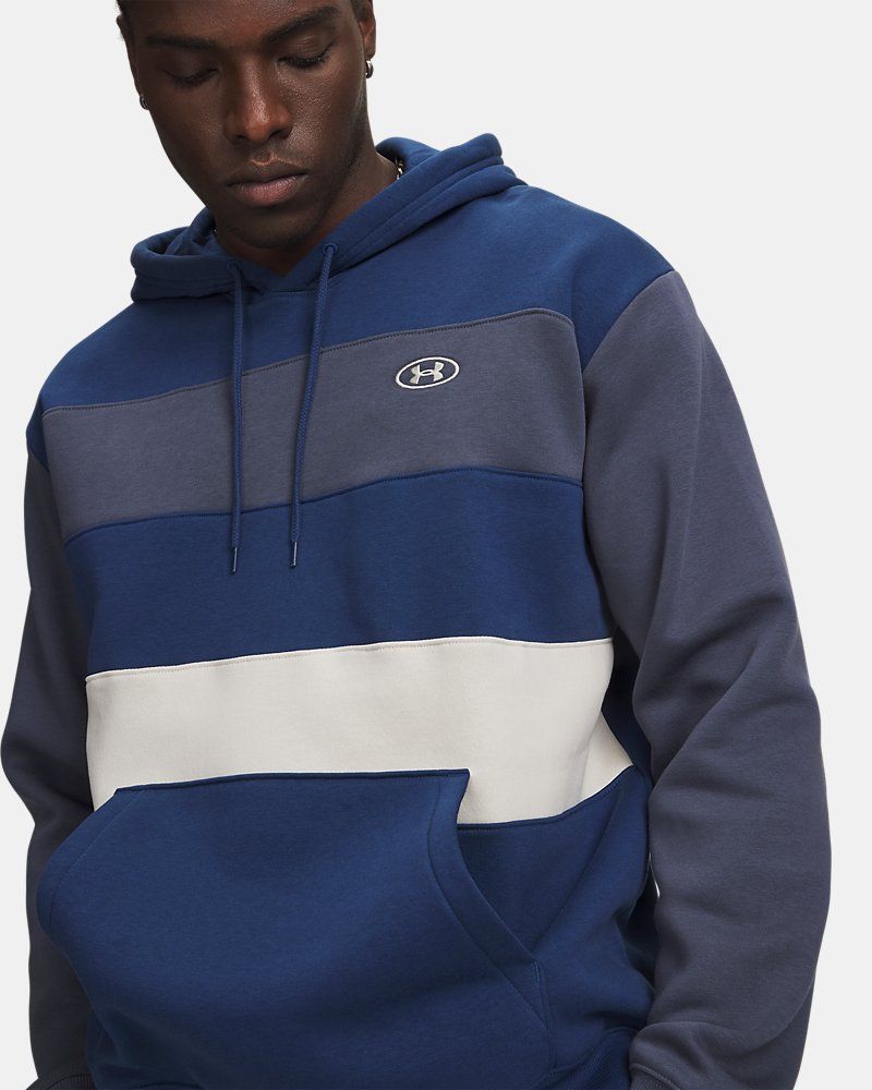 UA Rival Fleece Striped Men's Hoodie — view 6