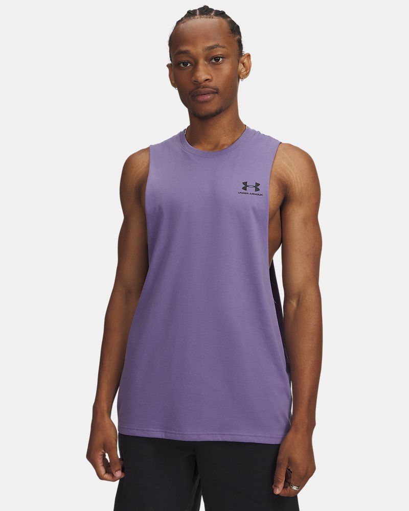 UA Left Chest Cut-Off Men's Tank — view 20