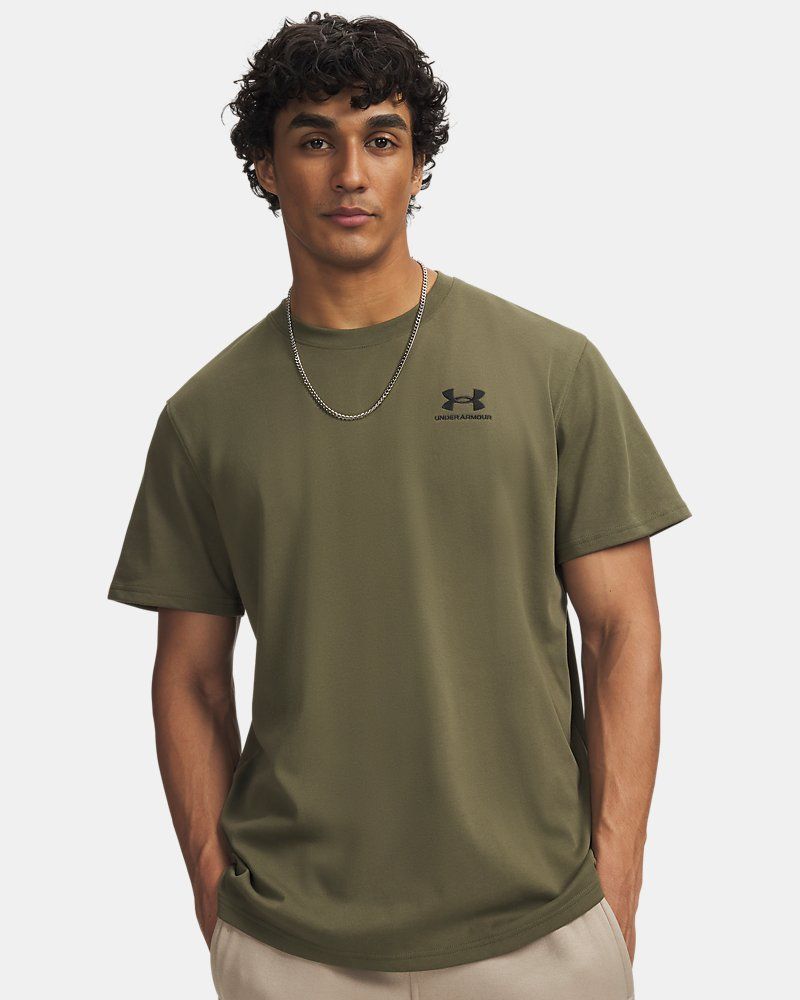 Men's UA Logo Embroidered Heavyweight Short Sleeve Men's Short Sleeve — view 12