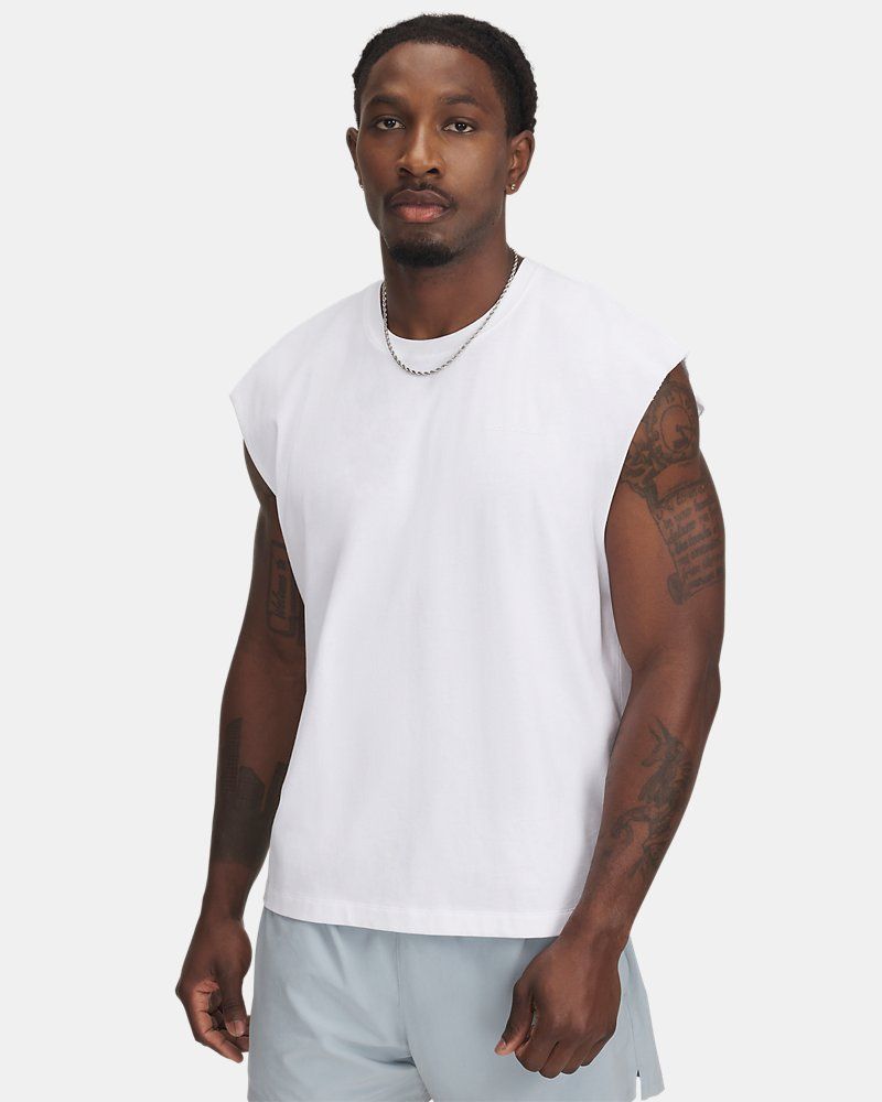 UA Icon Heavyweight Cotton Men's Tank — view 8