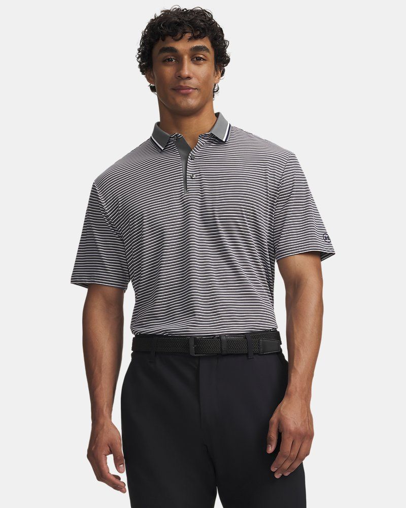 UA ArmourDry Rib Stripe Men's Polo — view 4