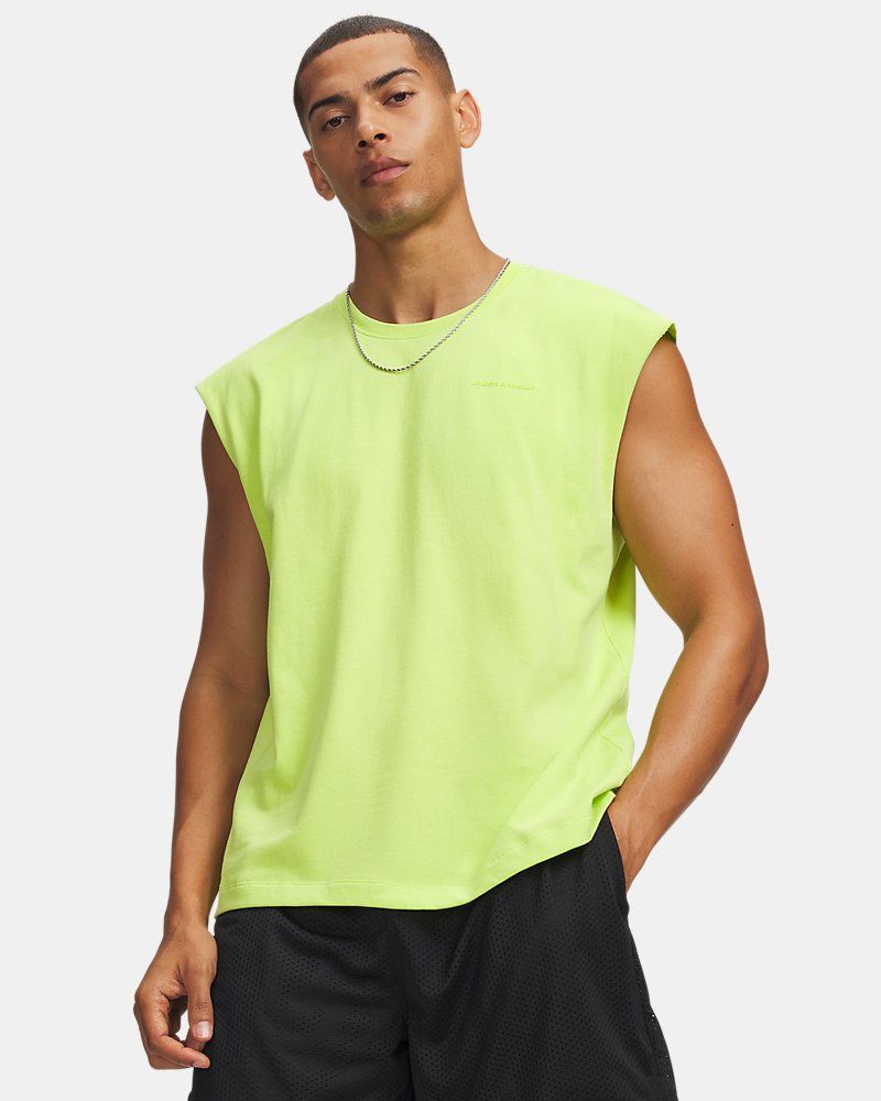 UA Icon Heavyweight Cotton Men's Tank — view 18