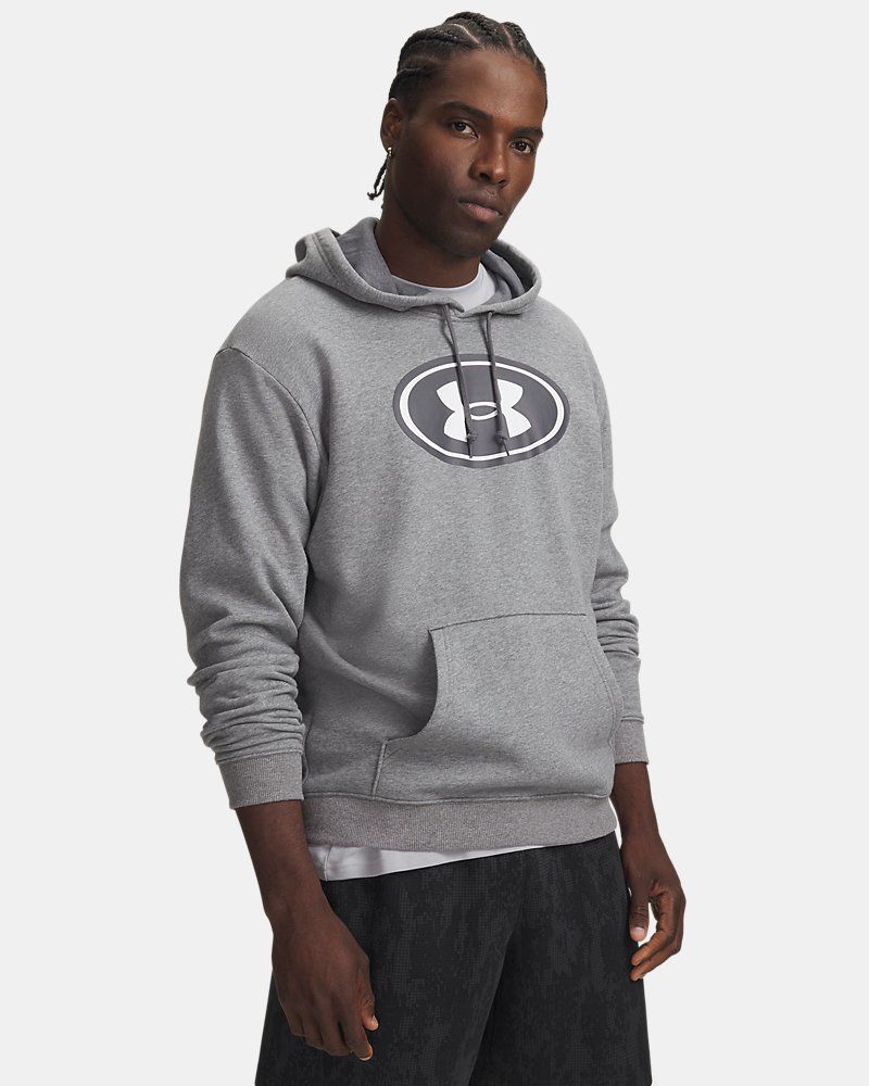 UA Rival Fleece Branded Men's Hoodie — view 5