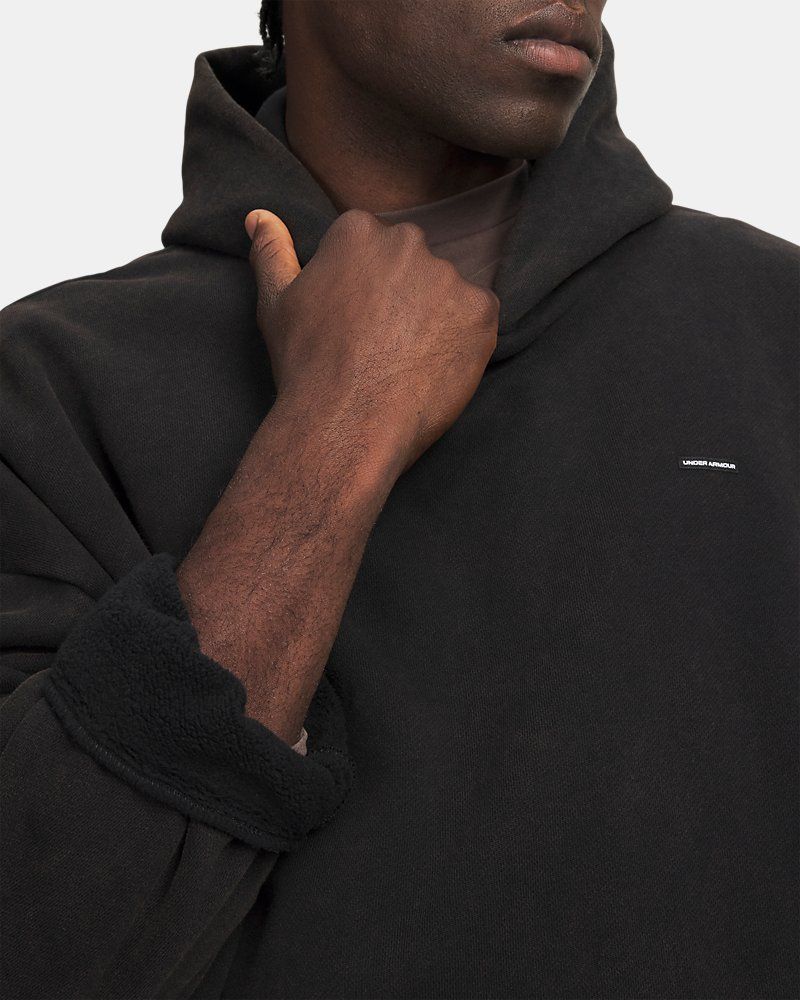 UA Icon Heavyweight Fleece Washed Men's Hoodie — view 3