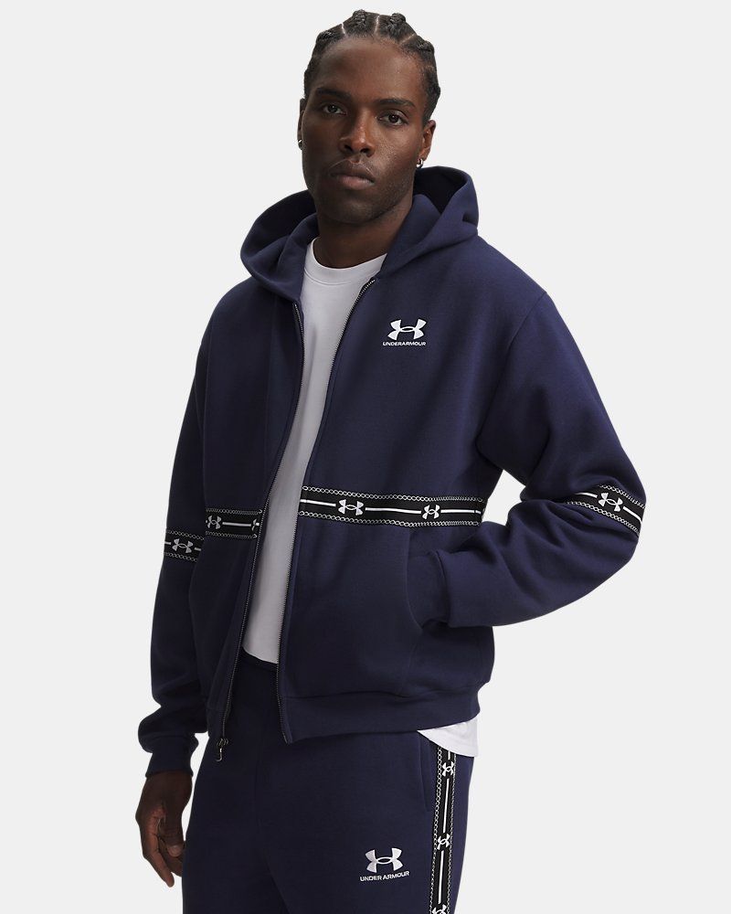 UA Icon Fleece Taped Men's Full Zip — view 8