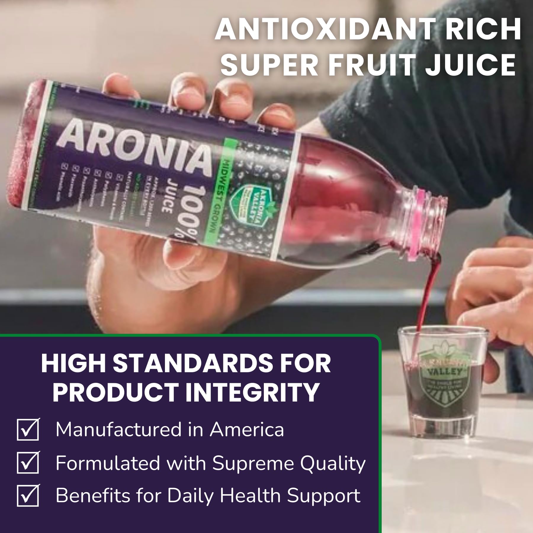 Akronia Valley 100% Aronia Berry Juice | Gluten Free Superfood Juice Drink — view 6