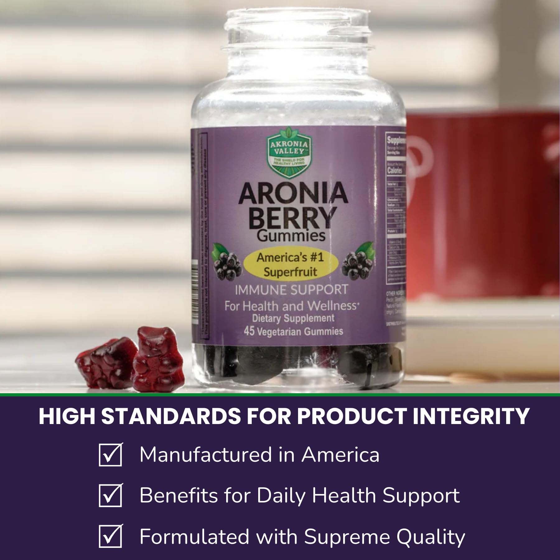 Akronia Valley Aronia Berry Gummies | Immune Support, for Health and Wellness, Delicious Aronia Flavor — view 8