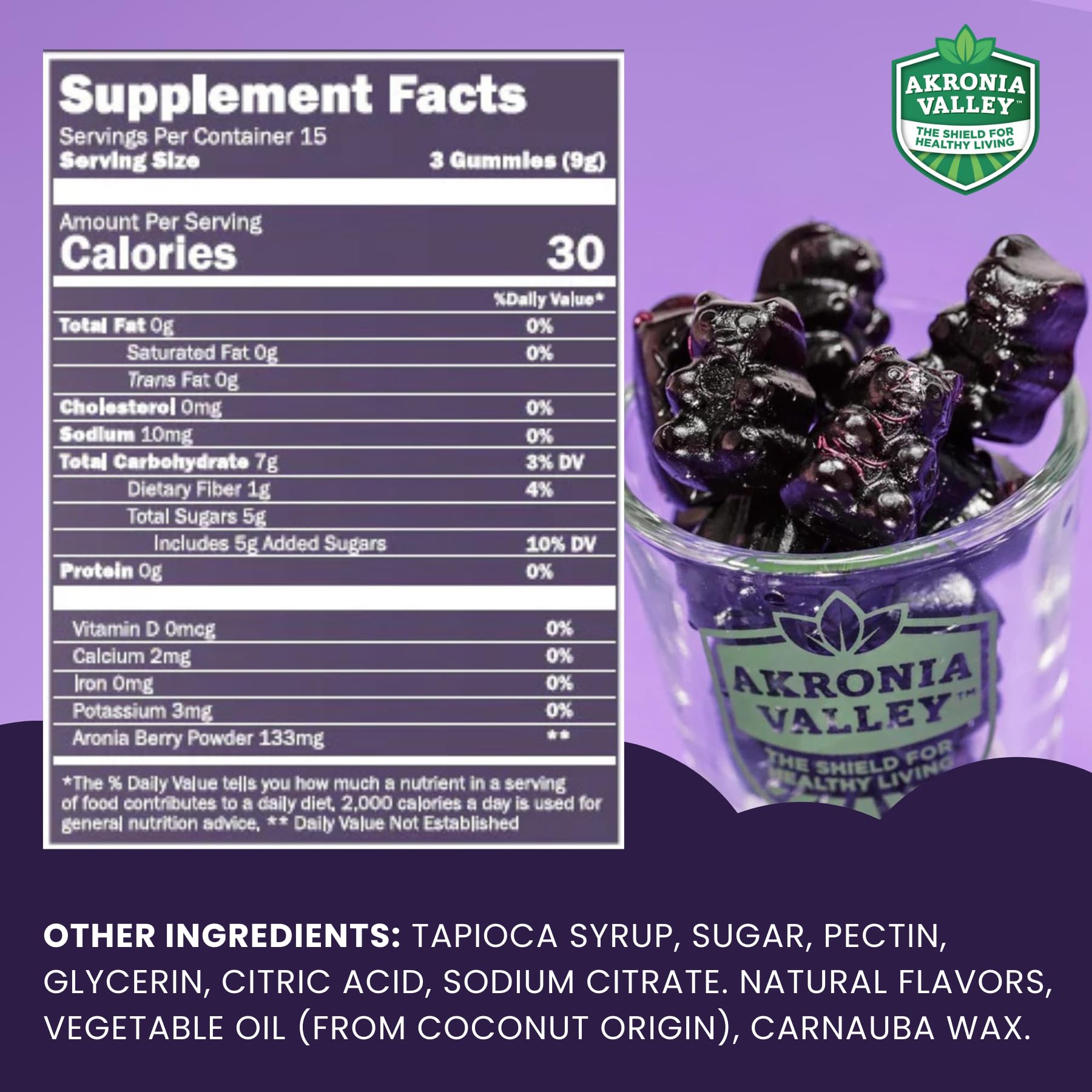 Akronia Valley Aronia Berry Gummies | Immune Support, for Health and Wellness, Delicious Aronia Flavor — view 5