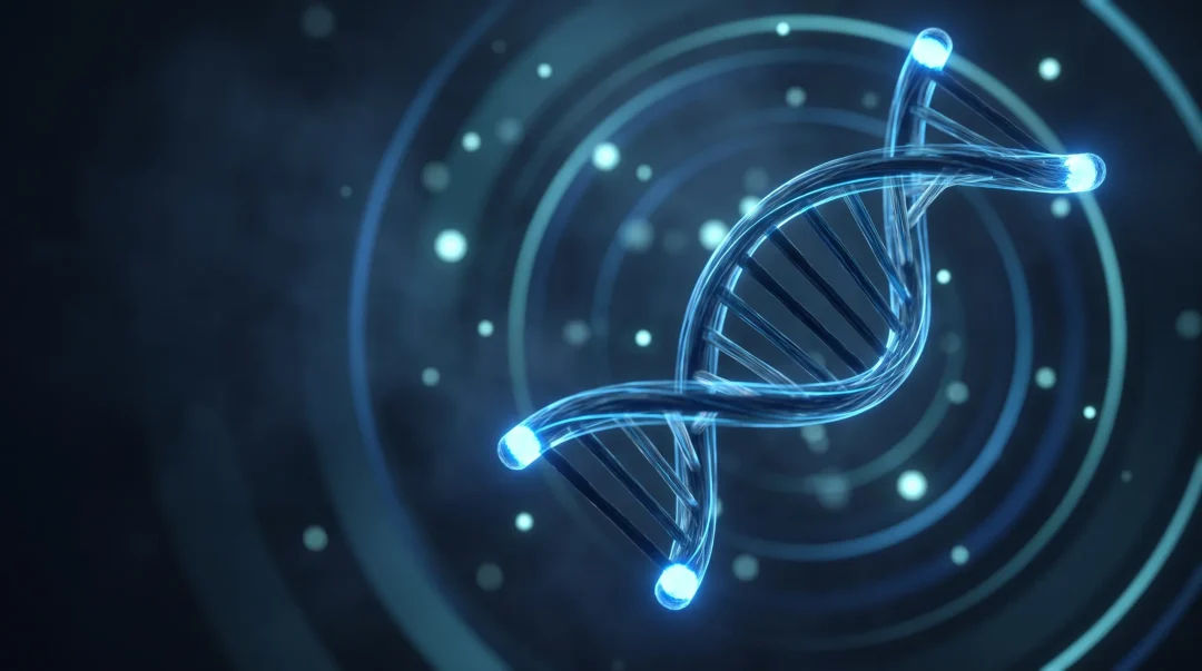 DNA double helix illustration for longevity peptide research