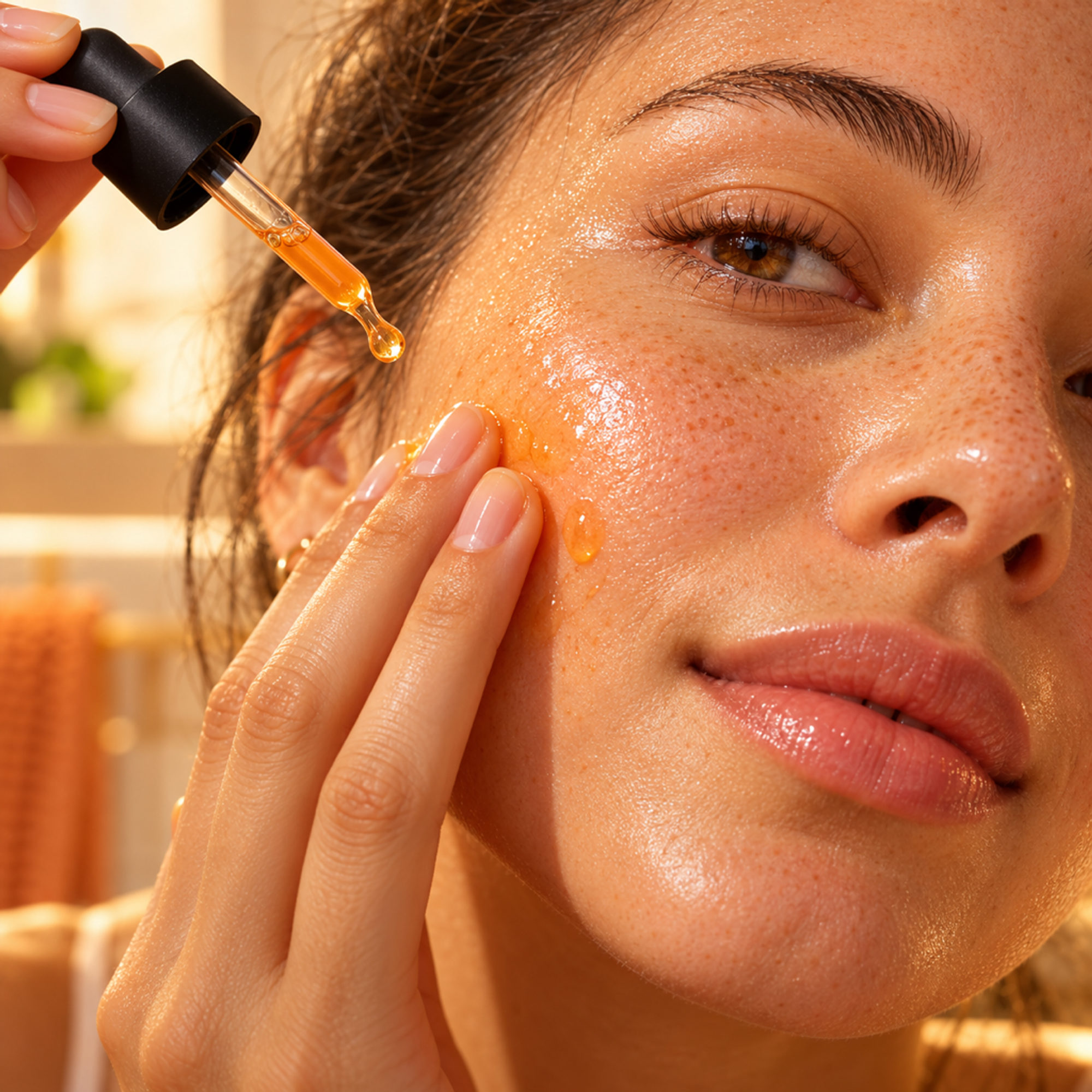 Applying serum