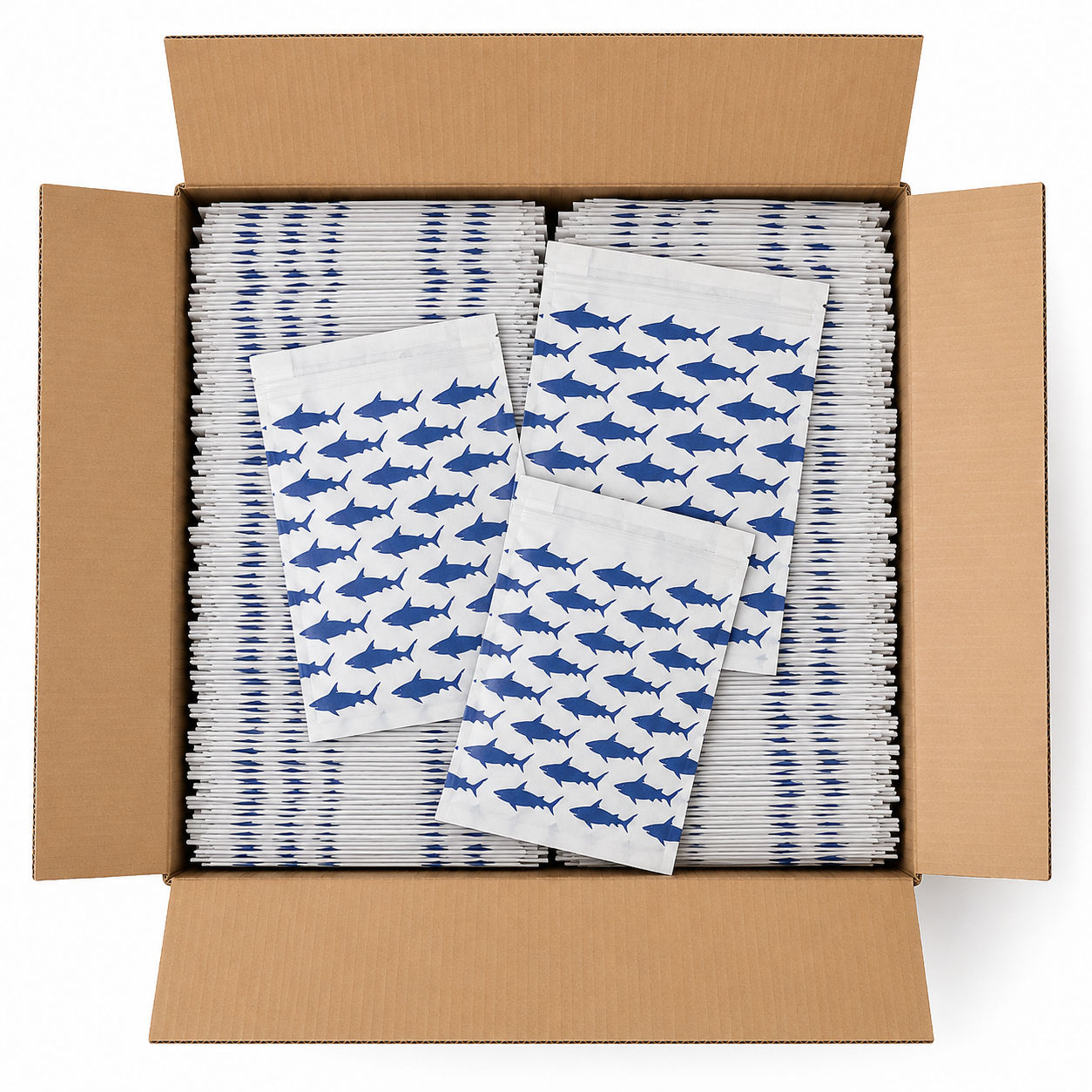 500 Self-Sealing Sandwich Bags - Shark