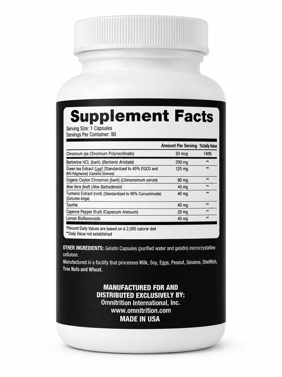 OmniTrim® GLP Capsules - GLP-1 with Berberine Supplement, Green Tea Extract for Support Blood Sugar Level — view 2