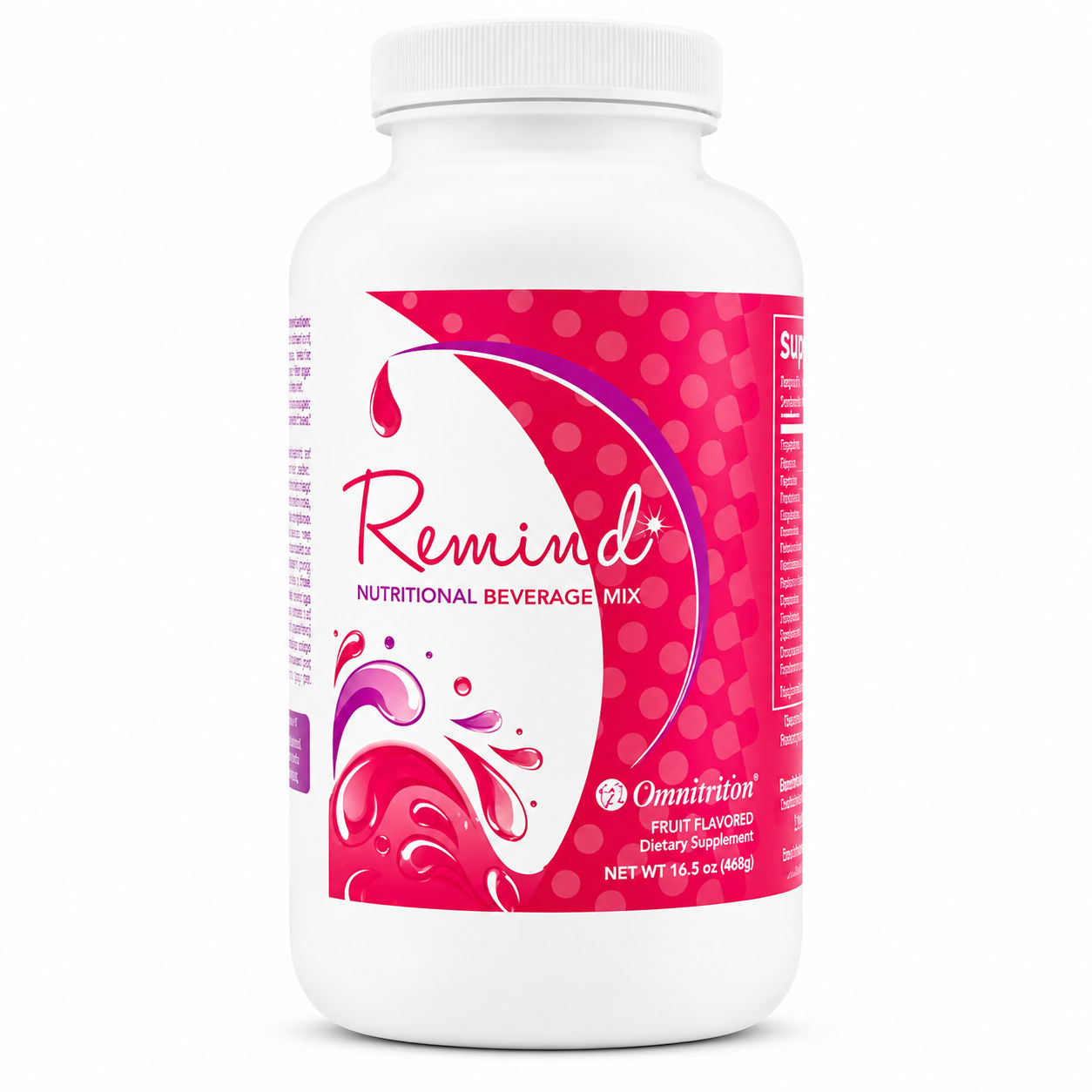 Remind® Powder – Fruit Flavored Nutritional Beverage Mix For Support Memory
