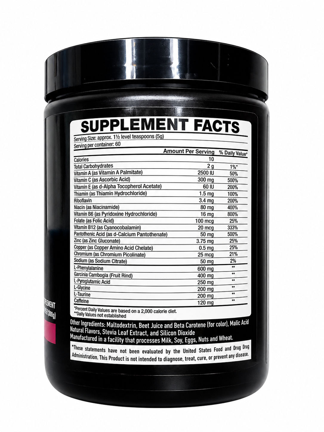 Charge® - Sugar Free Fruit Punch Energy Drink Mix with Garcinia Cambogia Extract, 60 Servings — view 2