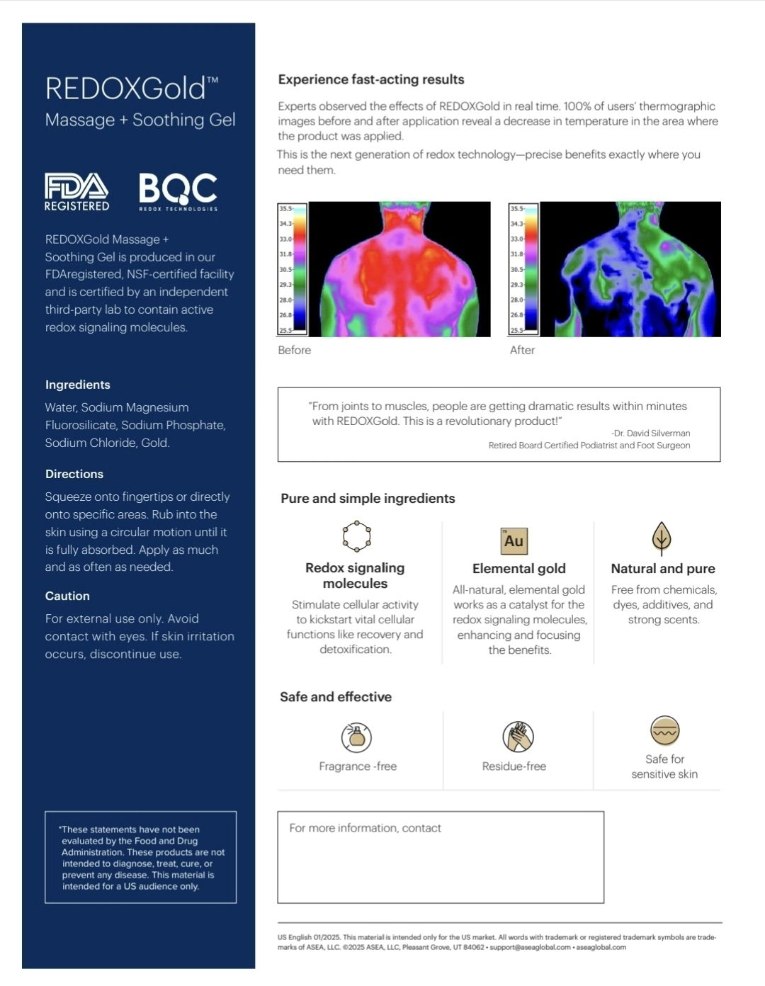 REDOXGold Ingredients 