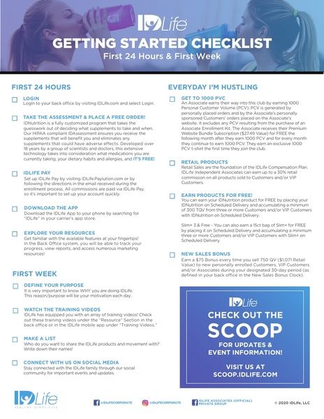 Associate I Getting Started Checklist