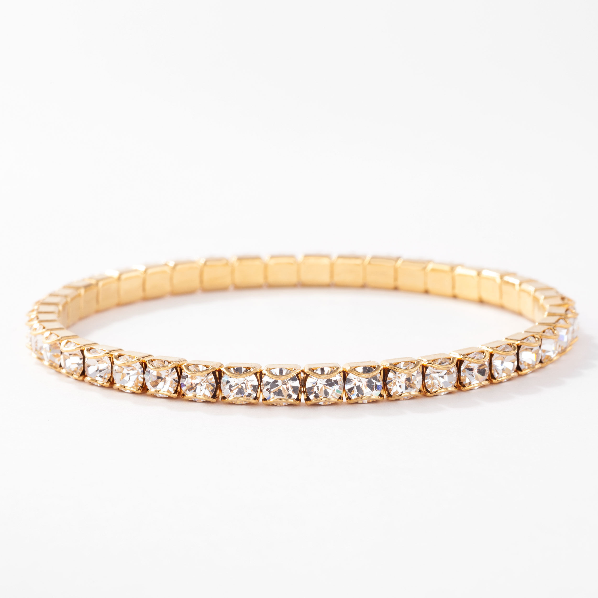 Golden Crystal Stretch Bracelet